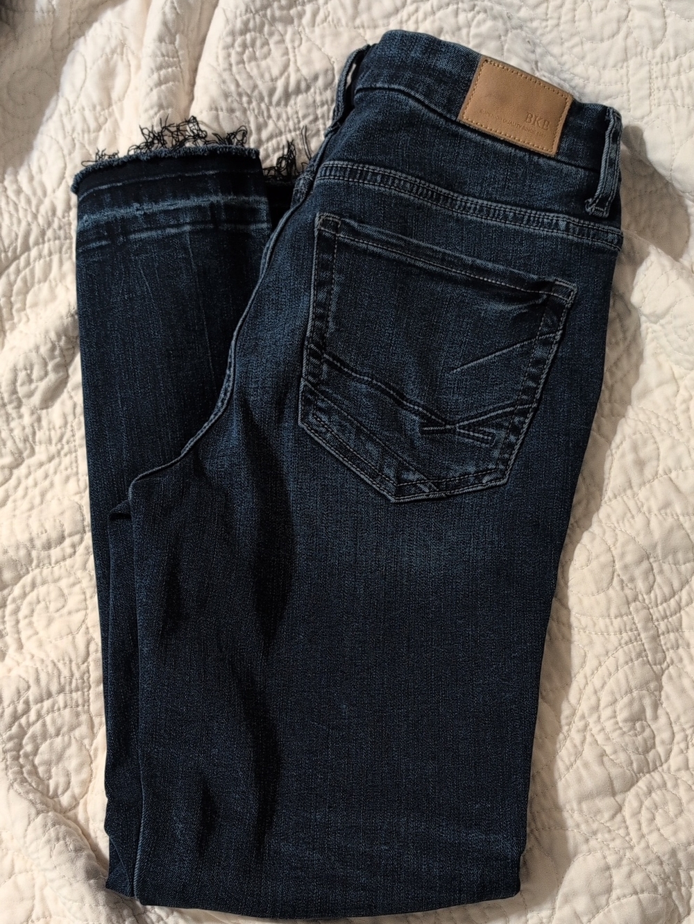 BKE Dark Indigo Skinny Ankle Crop Jeans